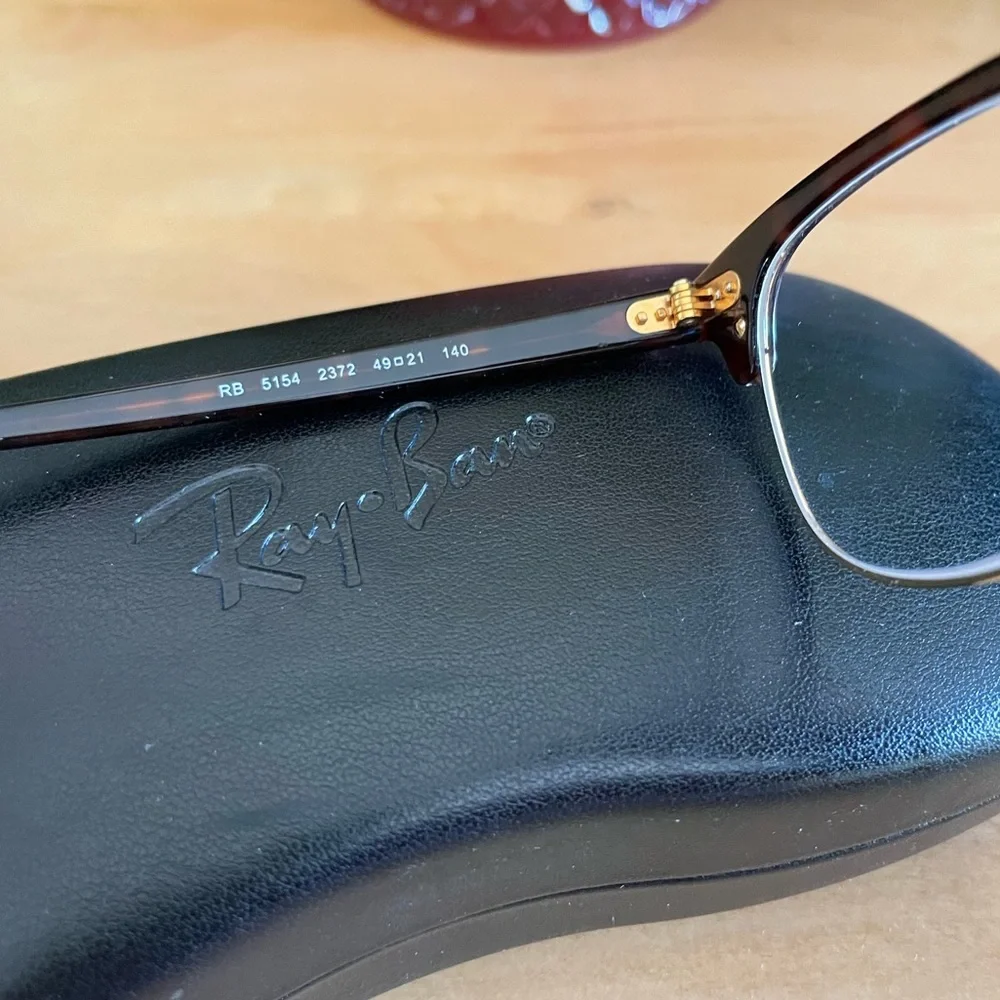 Ray-Ban Clubmaster Unisex Tortoise & Gold Eyeglass Frames - Picture 8 of 10